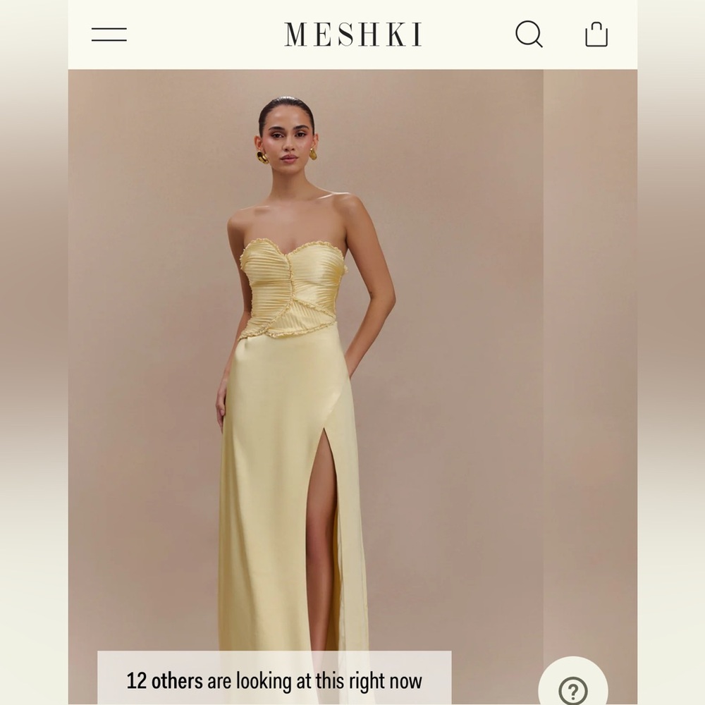 Meshki Larissa Dress in Lemon